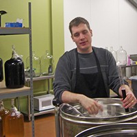 Mike Making Wine 2008